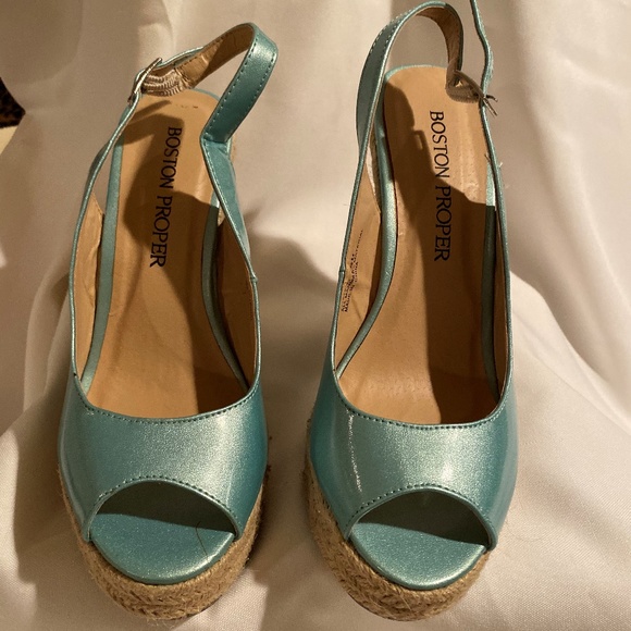 Boston Proper Mint wedges; never worn - Picture 5 of 7